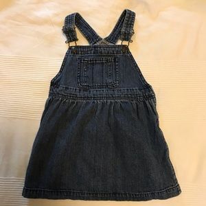 CHAPS toddler size 4 denim jean overall dress